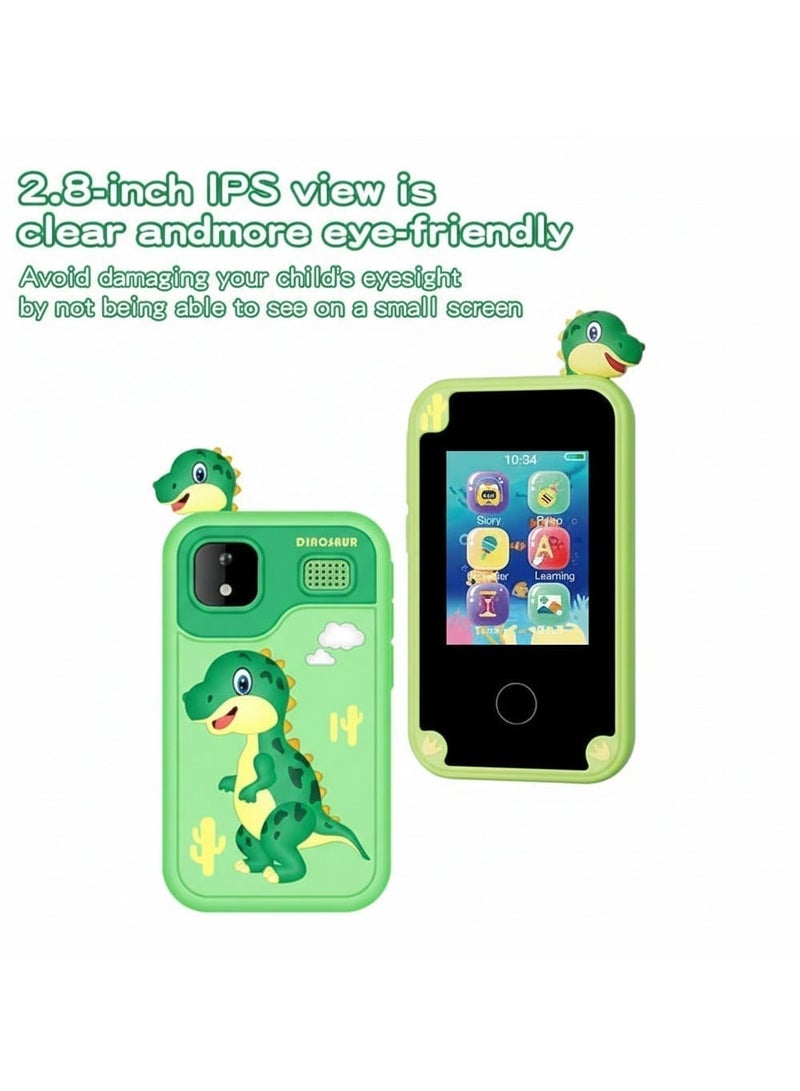 Gereric Kids Smart Phone Magical Learning Adventures Await! The Green Dinosaur Smartphone - Dual Cameras, Games, Music & Fun! Perfect Gift for Kids - Image 3